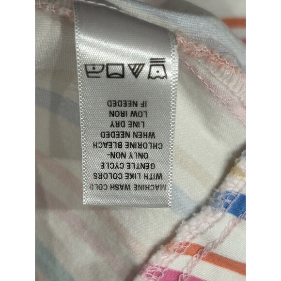 Counterparts Womens Multi-Stripe Cropped Pants Size 10P Capris Side Ties - Picture 9 of 11